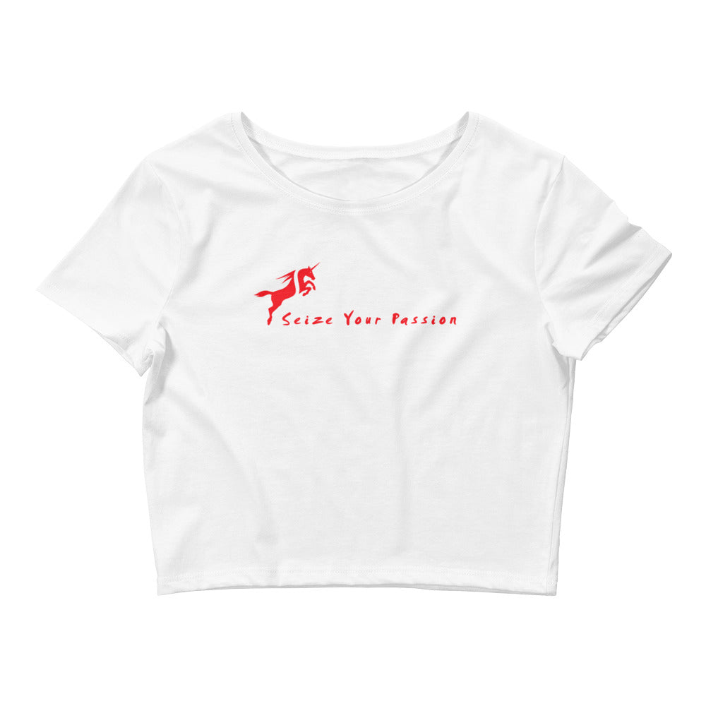 Seize Your Passion Unicorn Women’s Crop Tee
