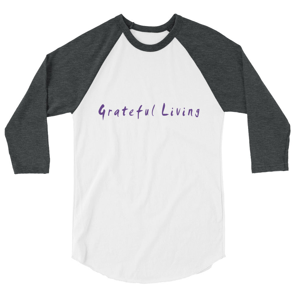 Grateful Living 3/4 Sleeve Raglan T-Shirt