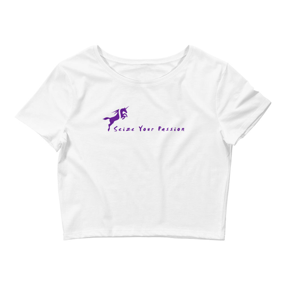 Seize Your Passion Unicorn Women’s Crop Tee