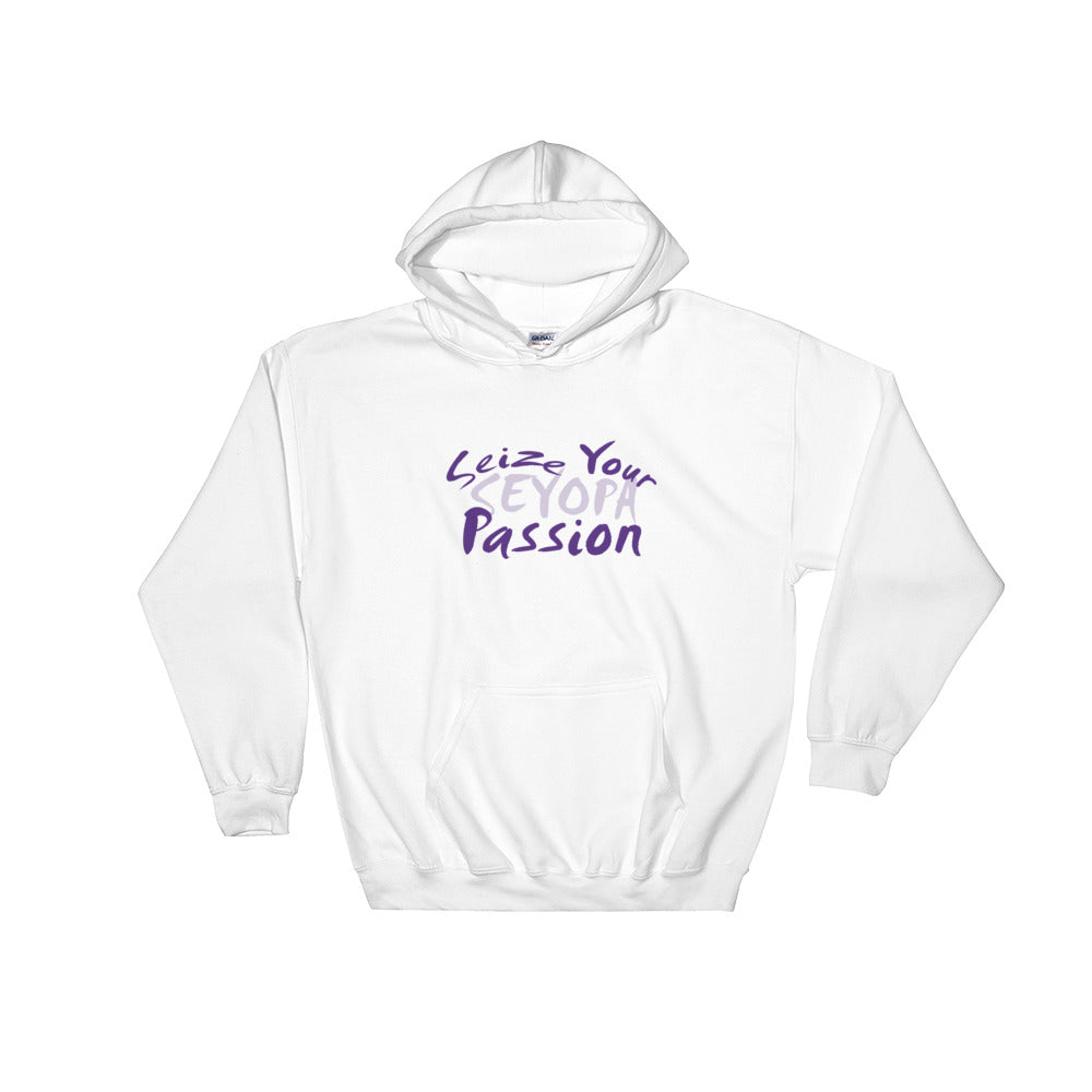 Seize Your Passion Rounded Overlay Hooded Sweatshirt