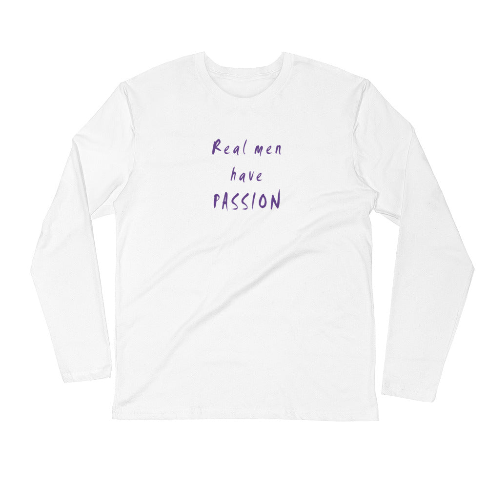 Real Men Men's Long Sleeve Fitted Crew