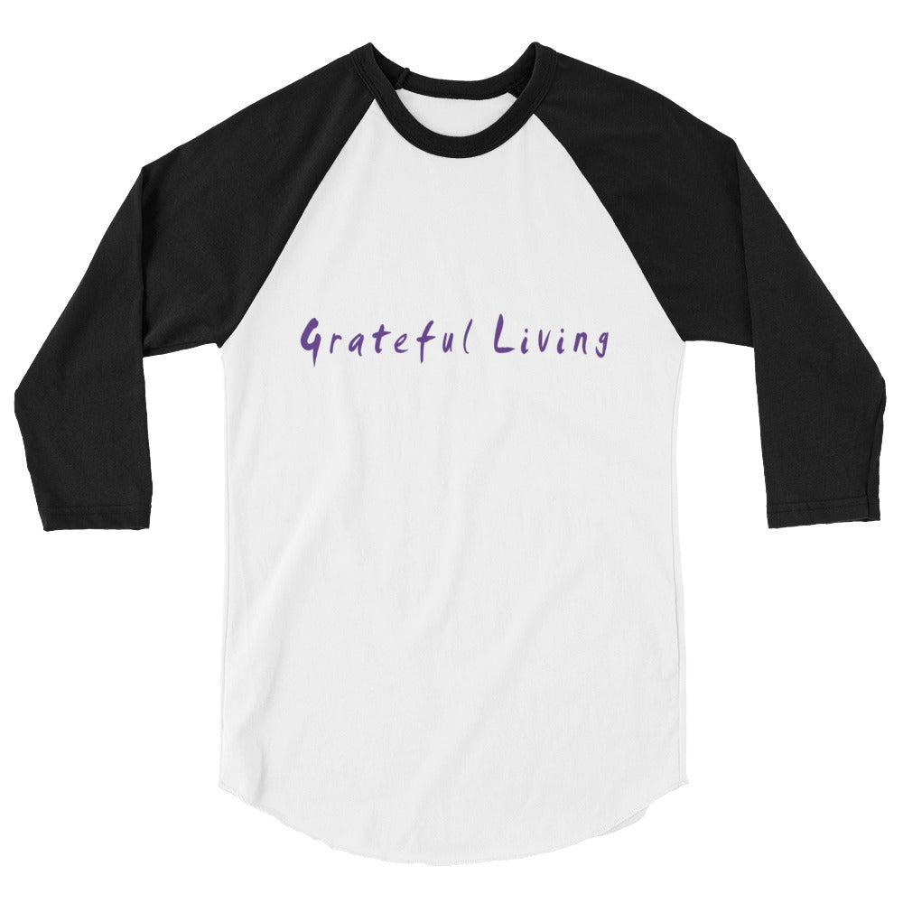 Grateful Living 3/4 Sleeve Raglan T-Shirt
