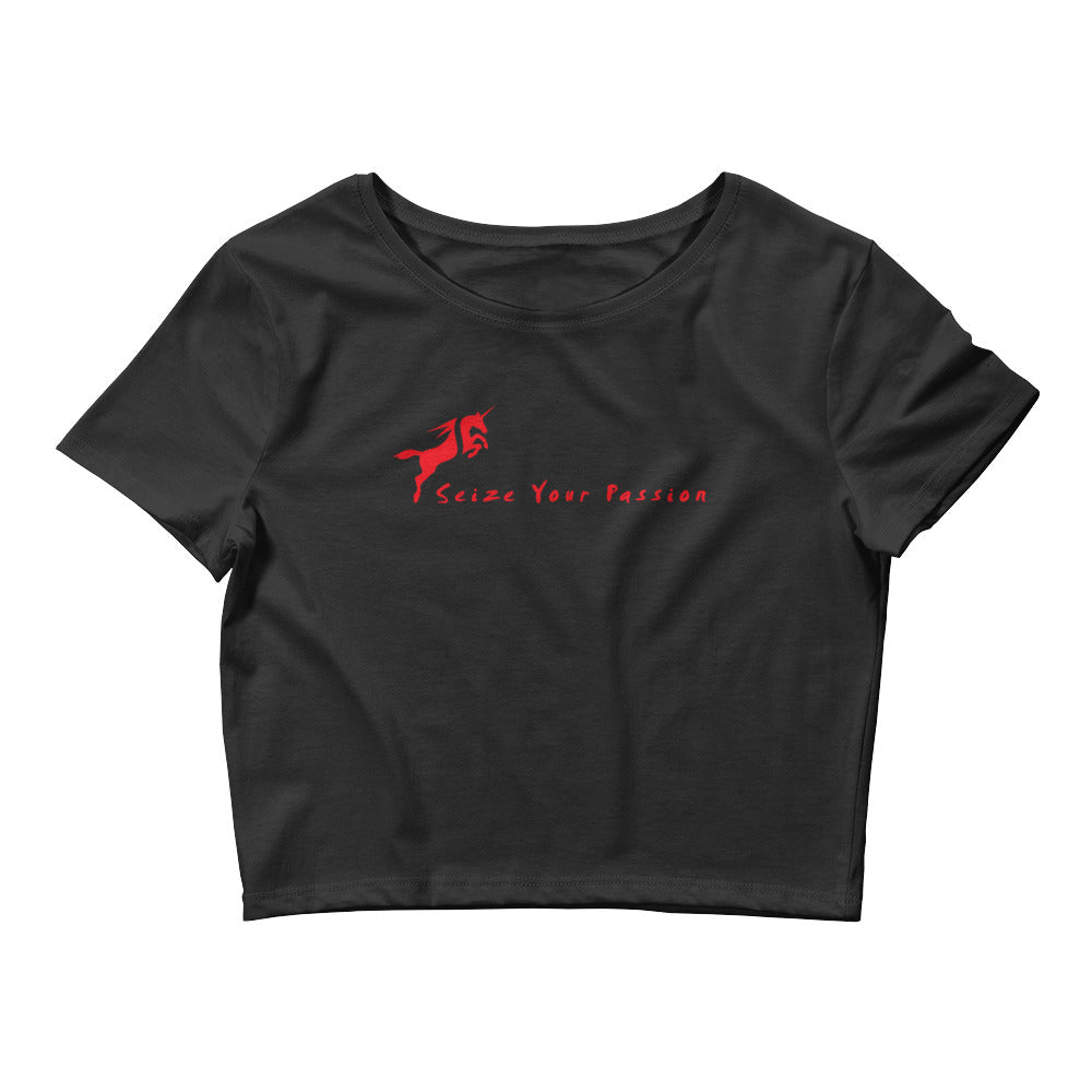 Seize Your Passion Unicorn Women’s Crop Tee